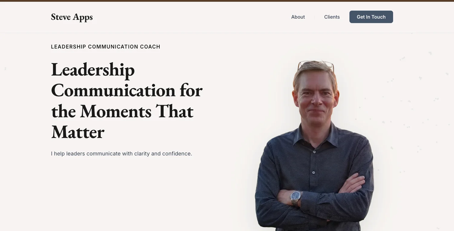 Steve Apps portfolio site