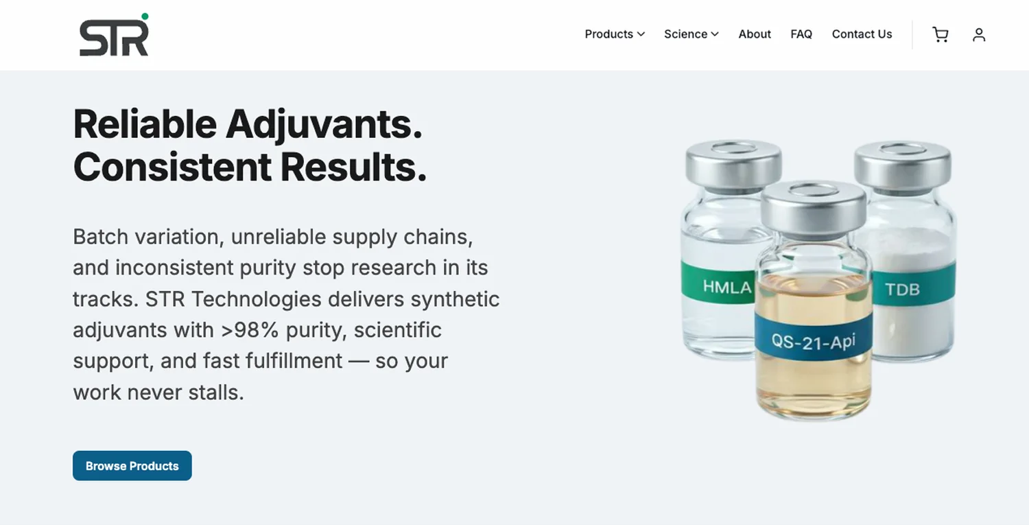 STR Technologies Shopify storefront