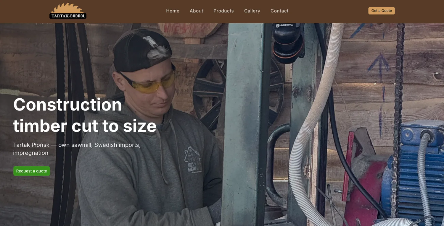 Tartak Płońsk sawmill website